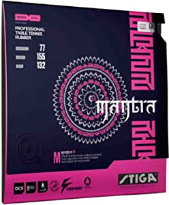 Stiga-Ping Pong- Table Tennis-Rubber Mantra M Black- 2.1 mm