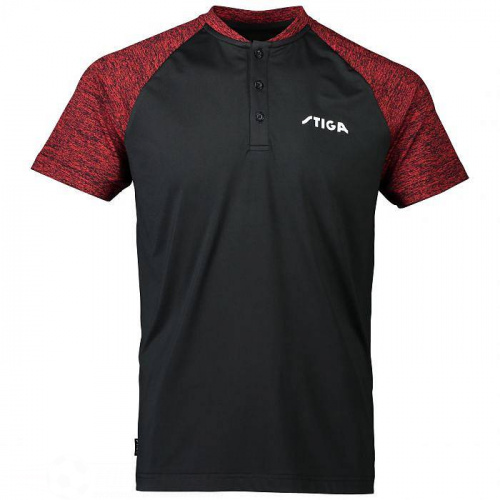 Stiga-Ping Pong- Table Tennis-Shirt Team Black/Red