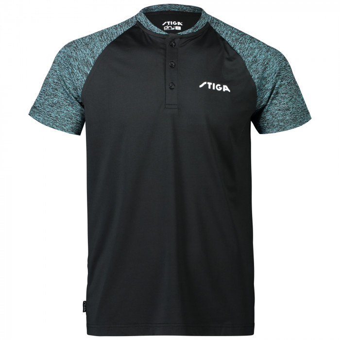 Stiga-Ping Pong- Table Tennis-Shirt Team Black/Green